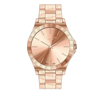 Montre Lee Cooper Femme Cadran soleillé doré rose
